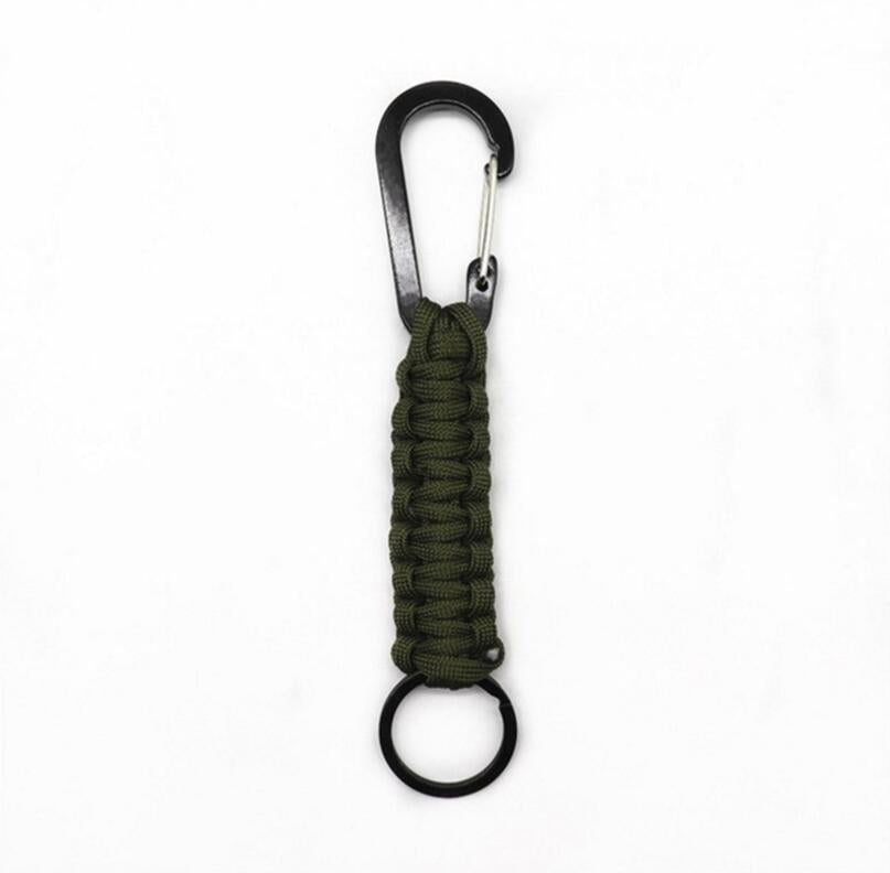 Wholesale Hand-woven Seven Core Ribbon Outdoor Sports Hiking Buckle Keychain