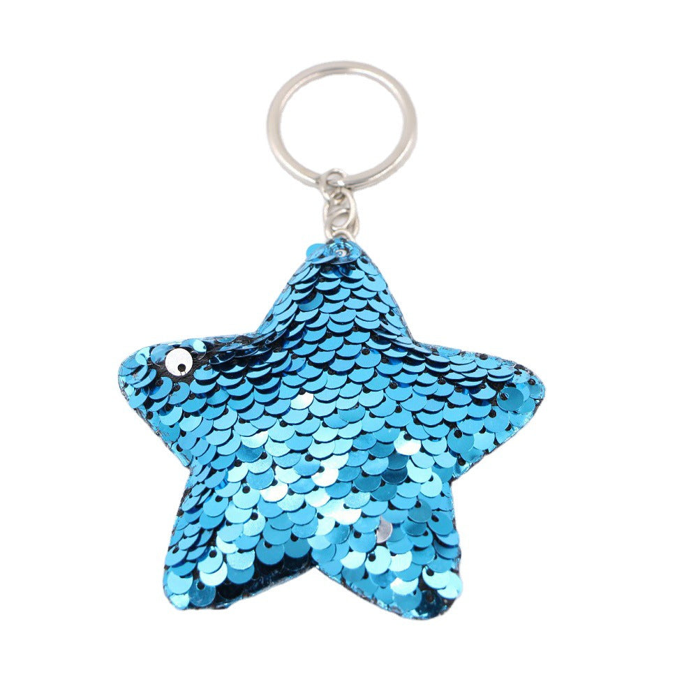 Wholesale Christmas Tree Sequin Keychain Pendant Luminous Car Ornament Trendy Gift Accessory