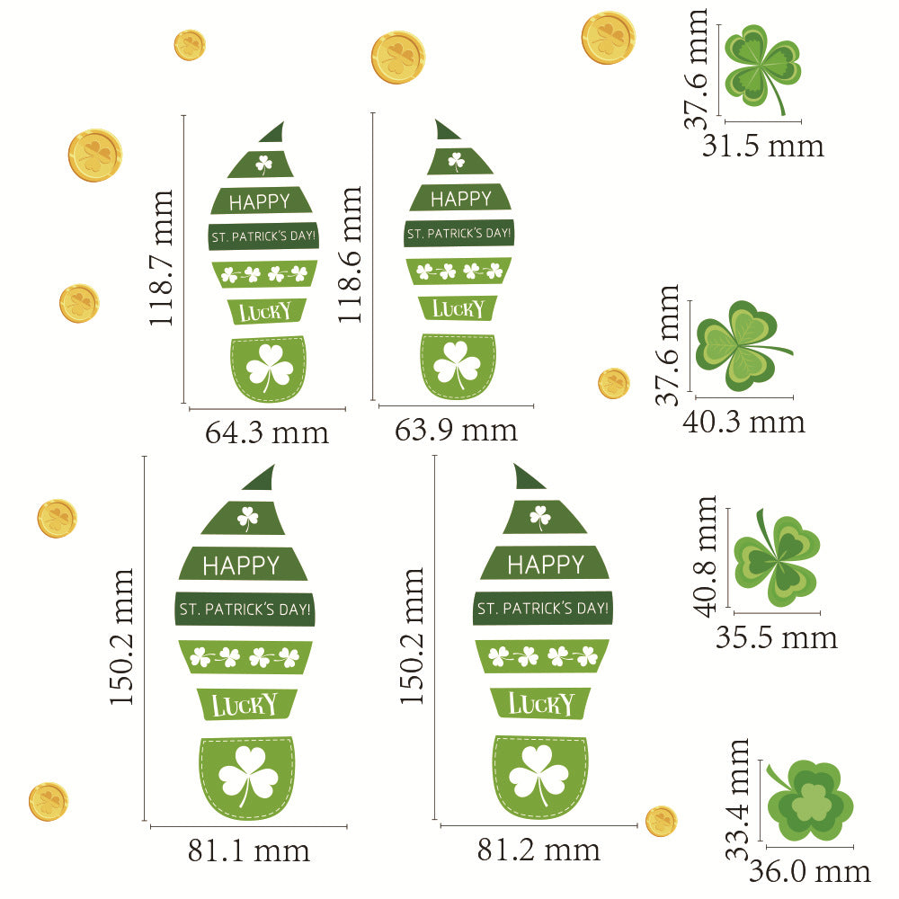 Wholesale Easter Bunny Footprints Green Floor Sticker