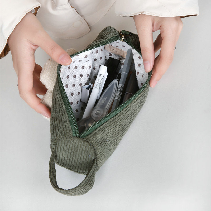 Wholesale Corduroy Daisy Pencil Bag