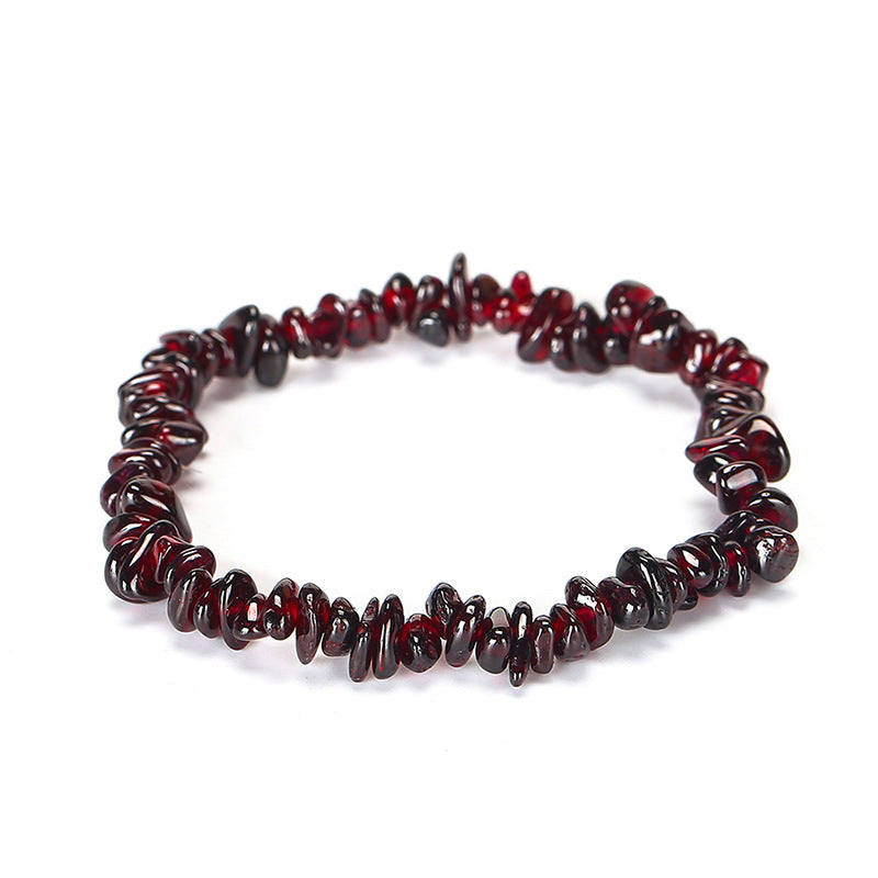Wholesale Gravel Single Circle Natural Stone Bracelet