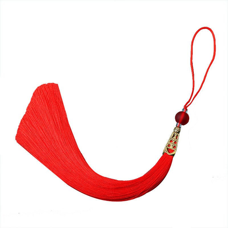 Wholesale Long Frosted Bead Ice Silk Tassel Pendant