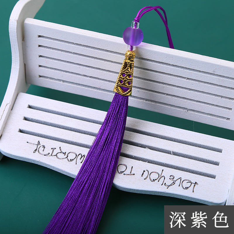 Wholesale Long Frosted Bead Ice Silk Tassel Pendant