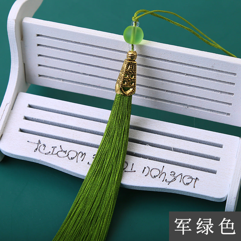 Wholesale Long Frosted Bead Ice Silk Tassel Pendant