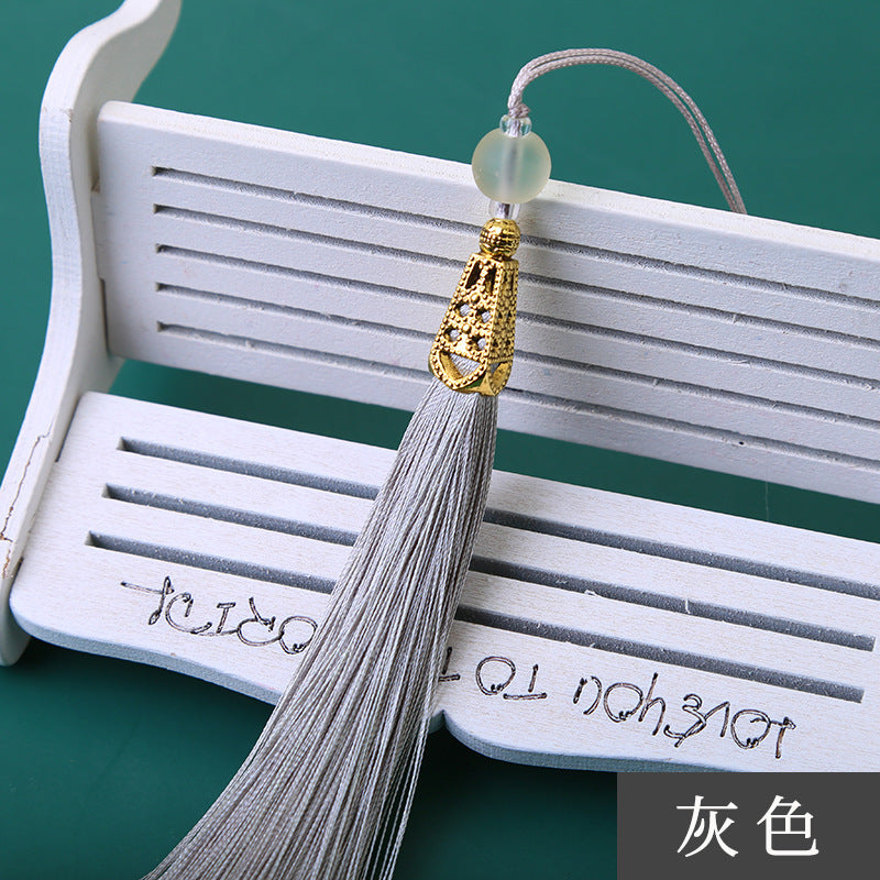 Wholesale Long Frosted Bead Ice Silk Tassel Pendant