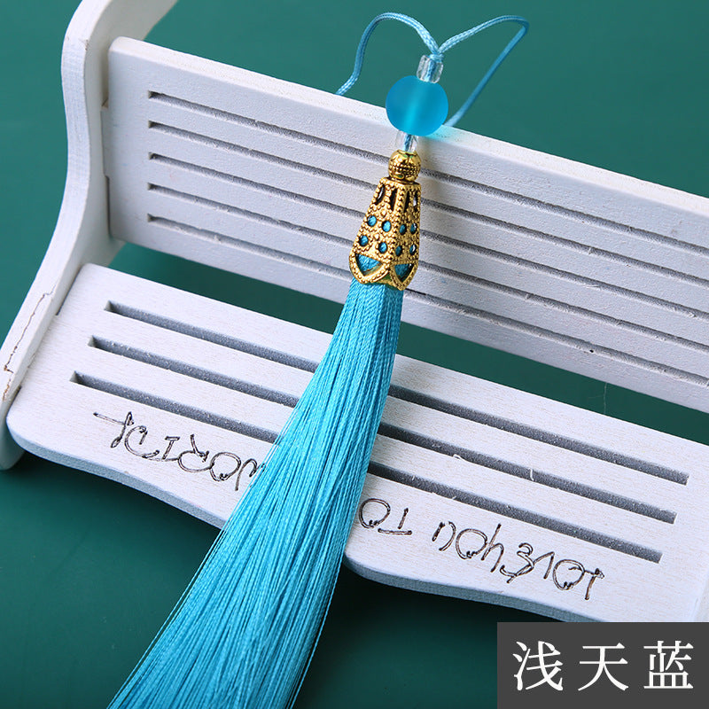 Wholesale Long Frosted Bead Ice Silk Tassel Pendant