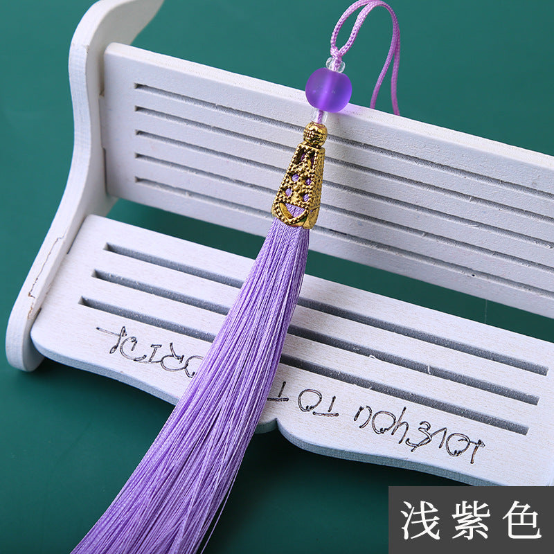 Wholesale Long Frosted Bead Ice Silk Tassel Pendant
