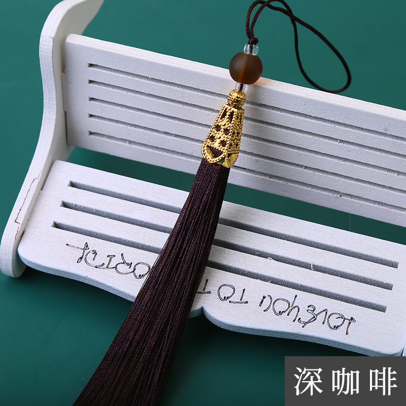 Wholesale Long Frosted Bead Ice Silk Tassel Pendant