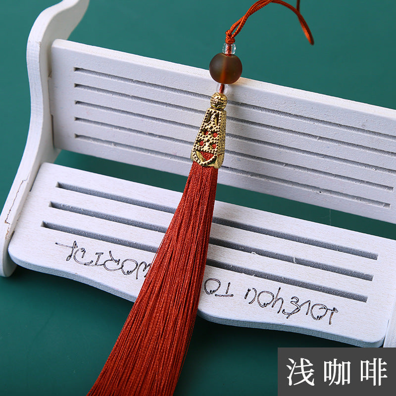 Wholesale Long Frosted Bead Ice Silk Tassel Pendant