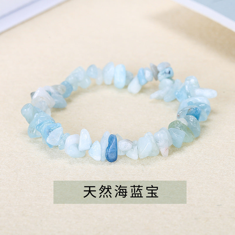 Wholesale Gravel Single Circle Natural Stone Bracelet