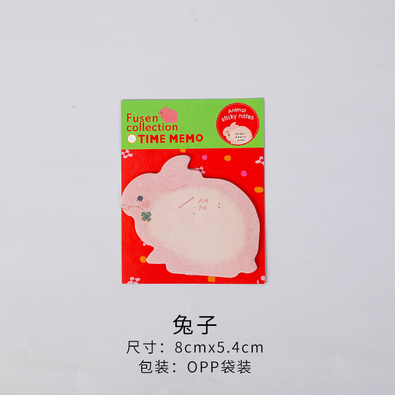Wholesale Colorful cute cartoon animal sticky notes