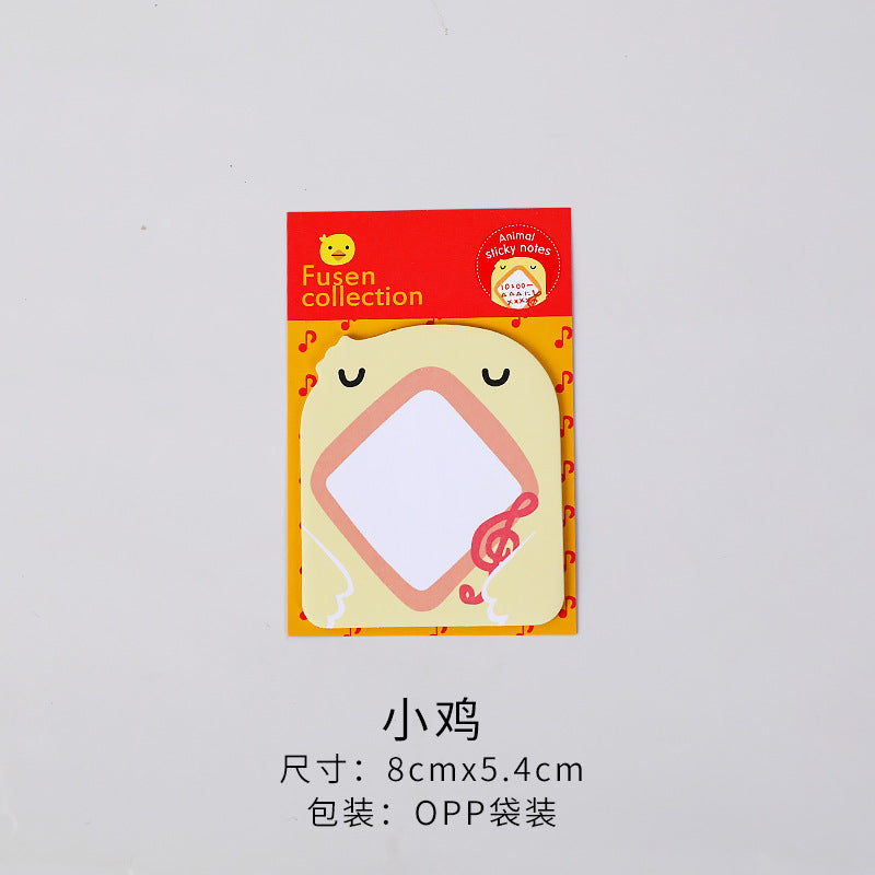 Wholesale Colorful cute cartoon animal sticky notes