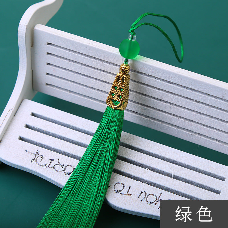 Wholesale Long Frosted Bead Ice Silk Tassel Pendant