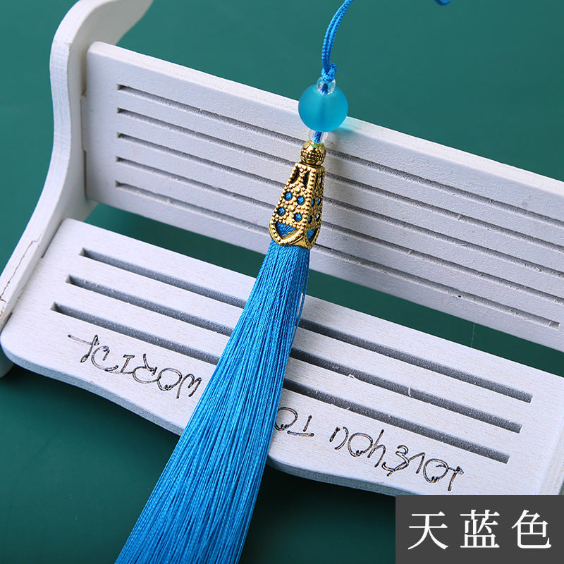 Wholesale Long Frosted Bead Ice Silk Tassel Pendant