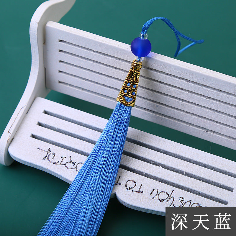 Wholesale Long Frosted Bead Ice Silk Tassel Pendant