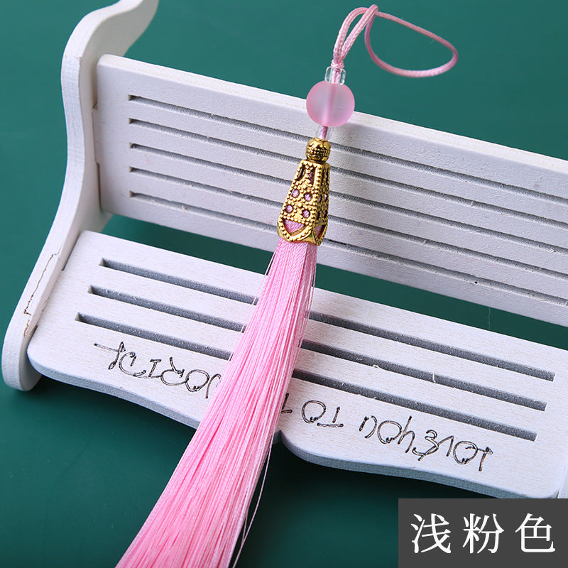Wholesale Long Frosted Bead Ice Silk Tassel Pendant