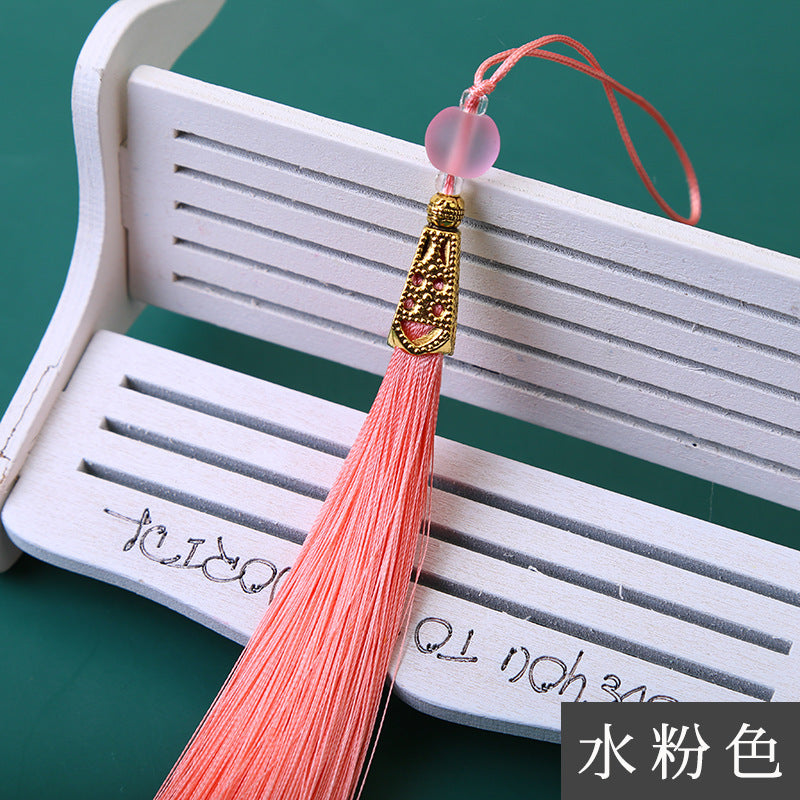 Wholesale Long Frosted Bead Ice Silk Tassel Pendant