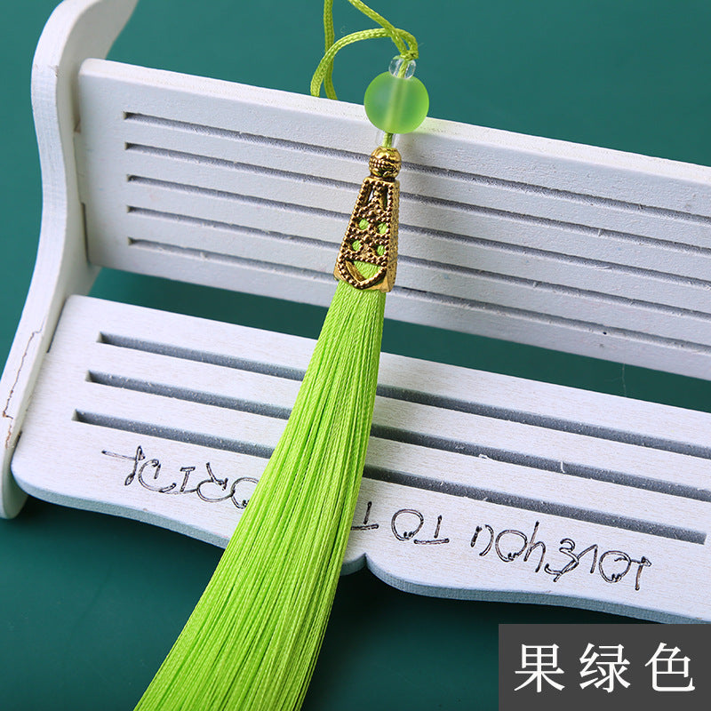 Wholesale Long Frosted Bead Ice Silk Tassel Pendant