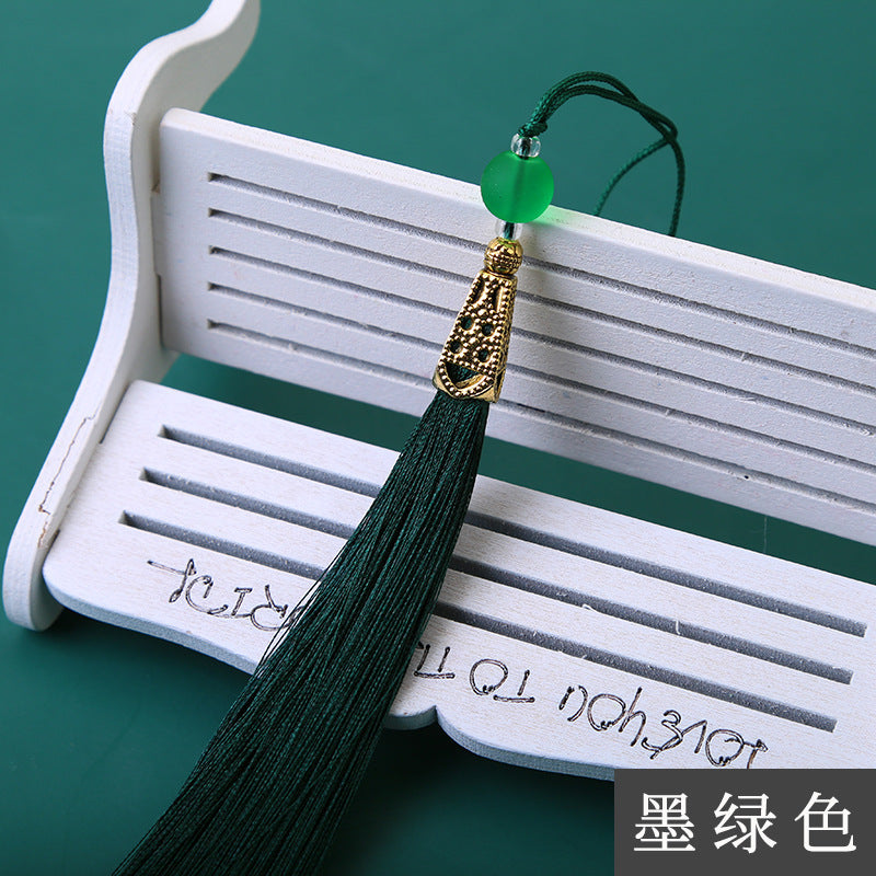 Wholesale Long Frosted Bead Ice Silk Tassel Pendant