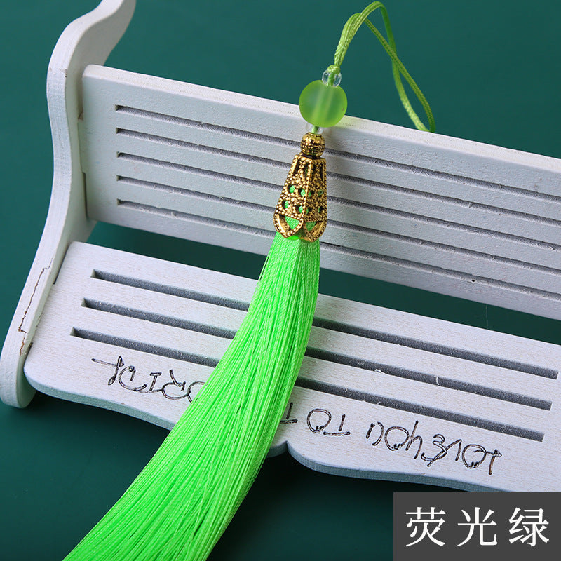 Wholesale Long Frosted Bead Ice Silk Tassel Pendant