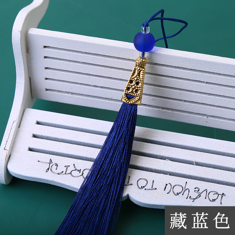 Wholesale Long Frosted Bead Ice Silk Tassel Pendant