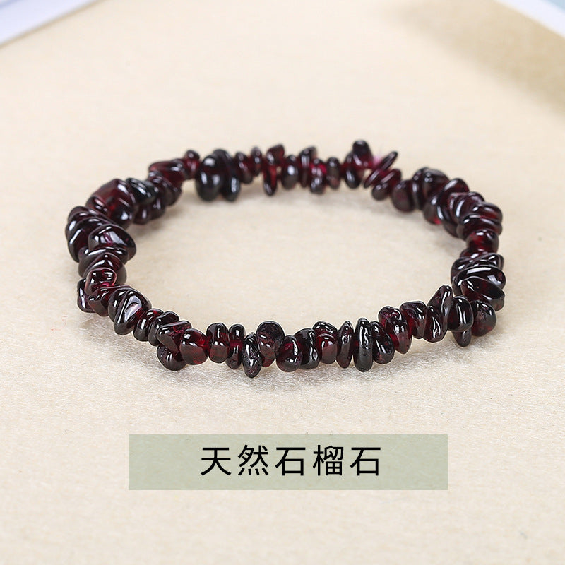 Wholesale Gravel Single Circle Natural Stone Bracelet