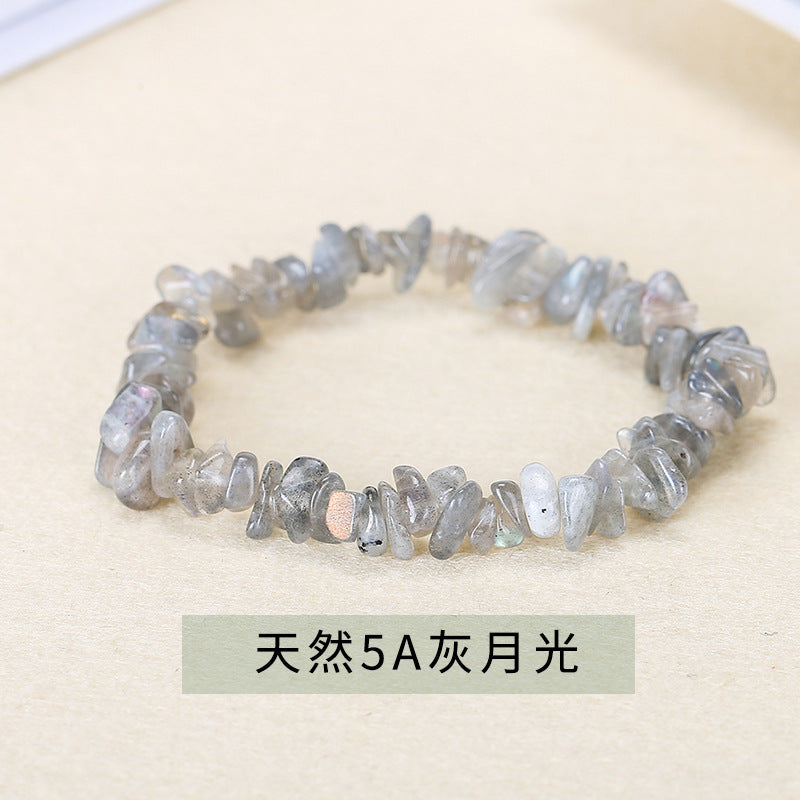 Wholesale Gravel Single Circle Natural Stone Bracelet