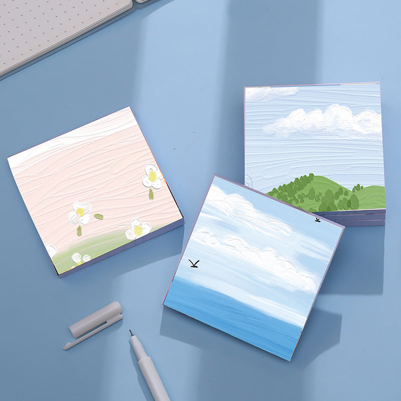 Wholesale 10pcs Creative Scenery Post-it Notes for Students Cute Carry-on