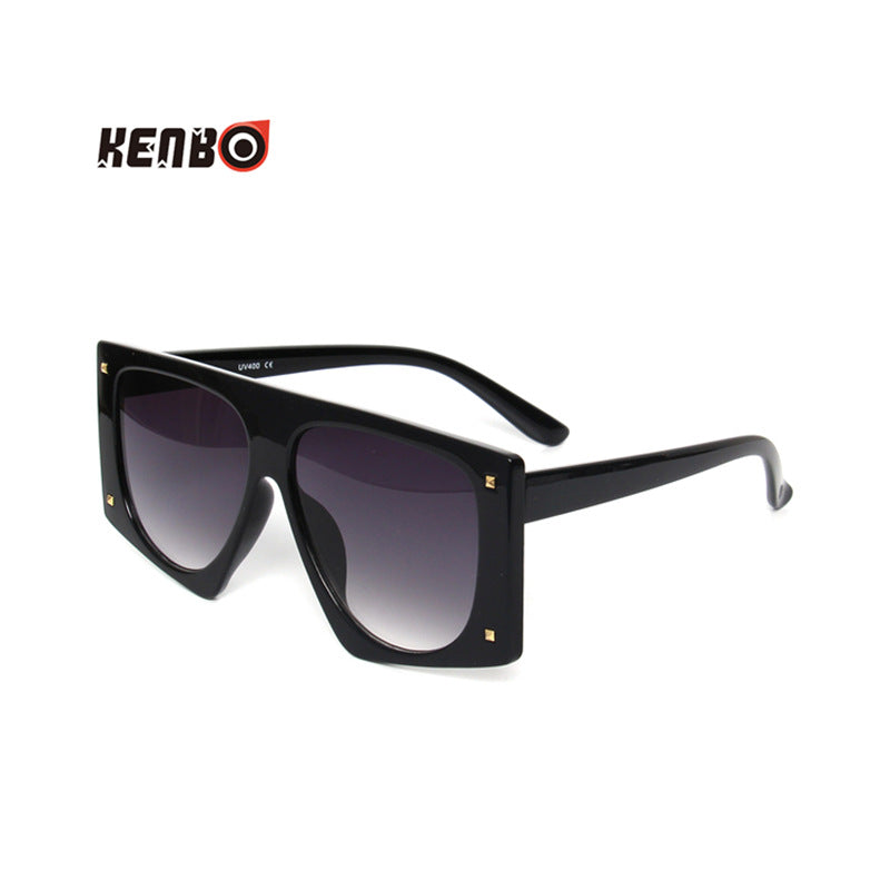 Wholesale Box leopard print large frame sunglasses