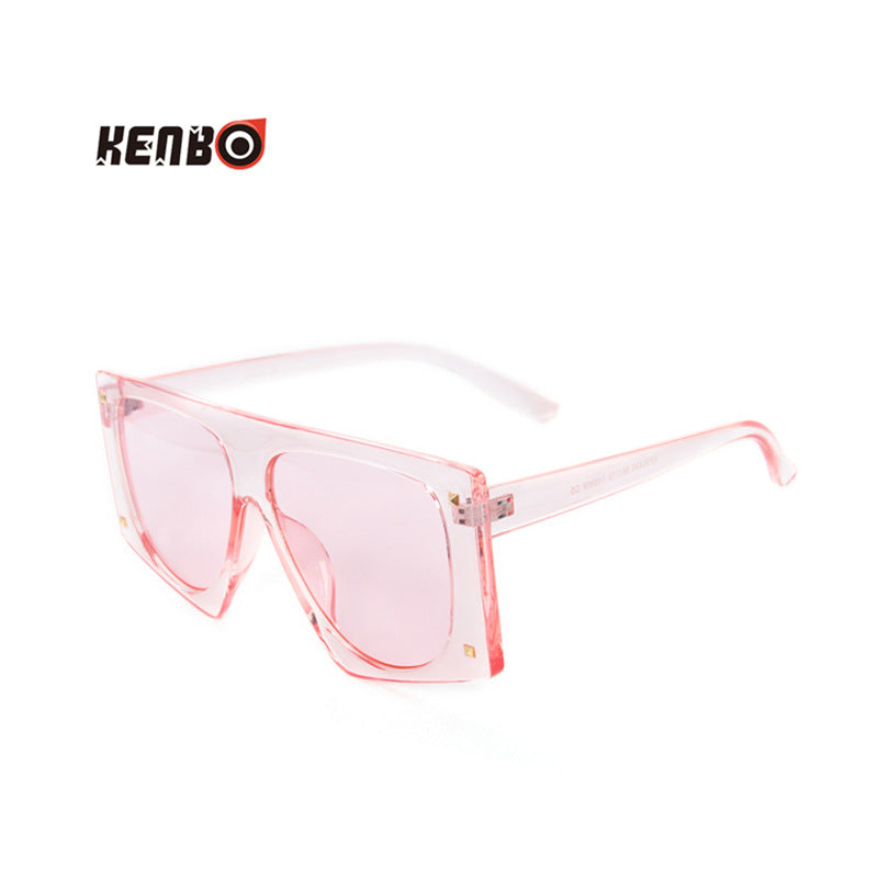 Wholesale Box leopard print large frame sunglasses
