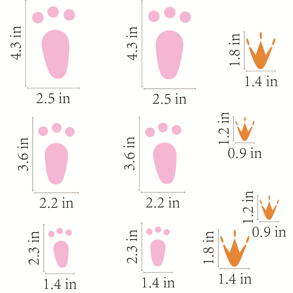 Wholesale Easter Bunny Footprints Green Floor Sticker