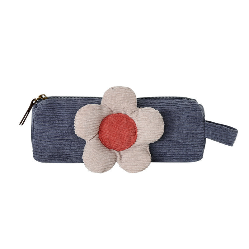 Wholesale Corduroy Daisy Pencil Bag