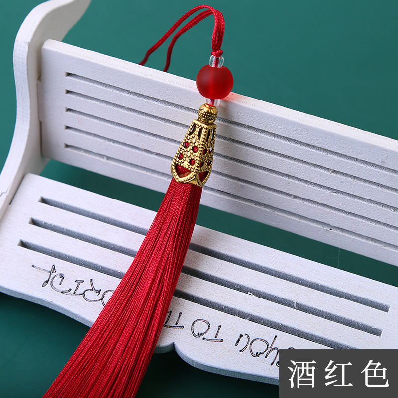 Wholesale Long Frosted Bead Ice Silk Tassel Pendant