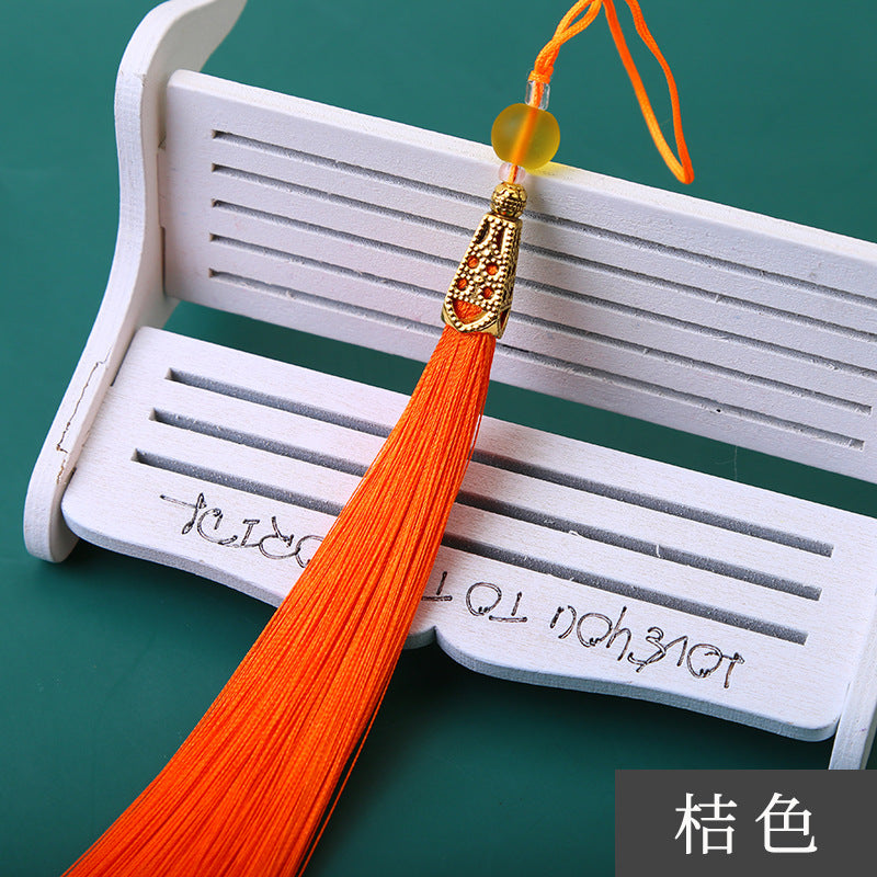 Wholesale Long Frosted Bead Ice Silk Tassel Pendant