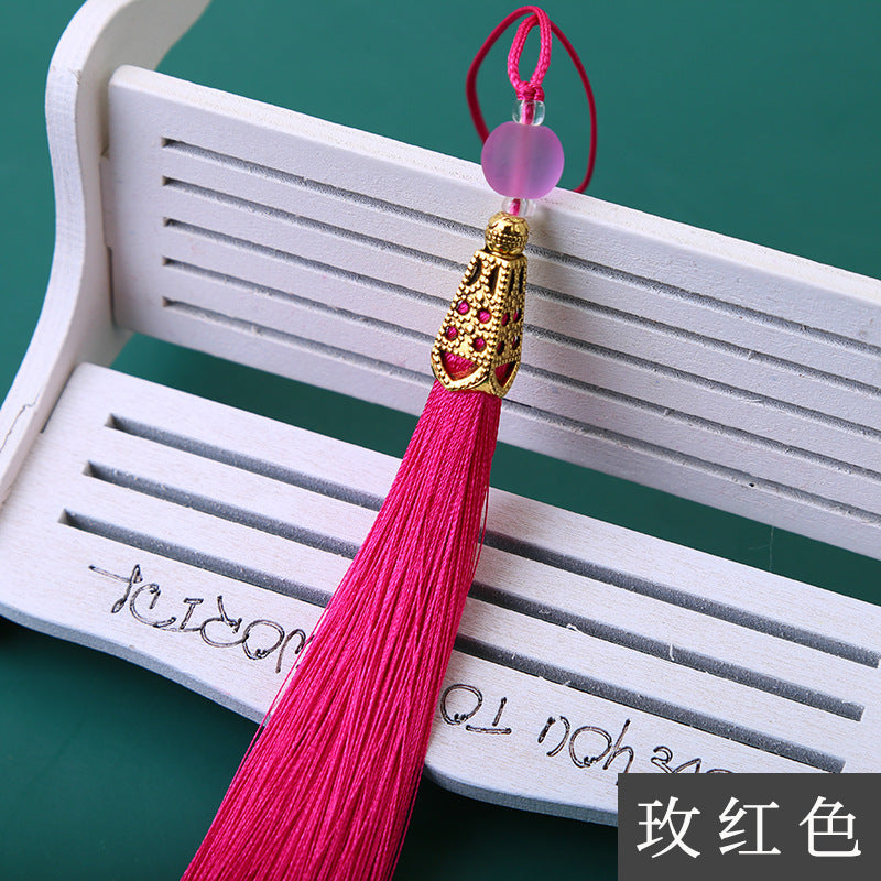 Wholesale Long Frosted Bead Ice Silk Tassel Pendant