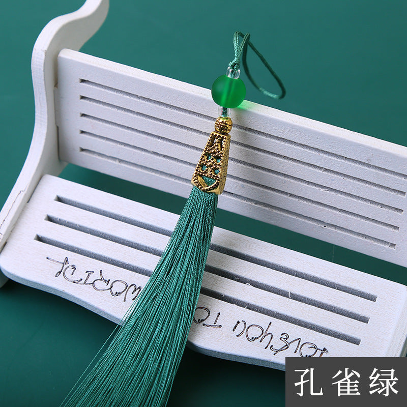 Wholesale Long Frosted Bead Ice Silk Tassel Pendant