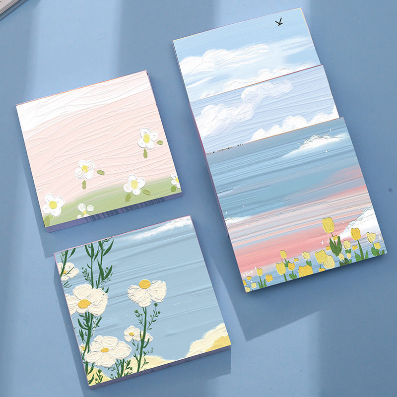 Wholesale 10pcs Creative Scenery Post-it Notes for Students Cute Carry-on