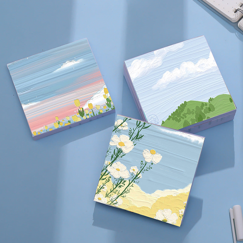 Wholesale 10pcs Creative Scenery Post-it Notes for Students Cute Carry-on