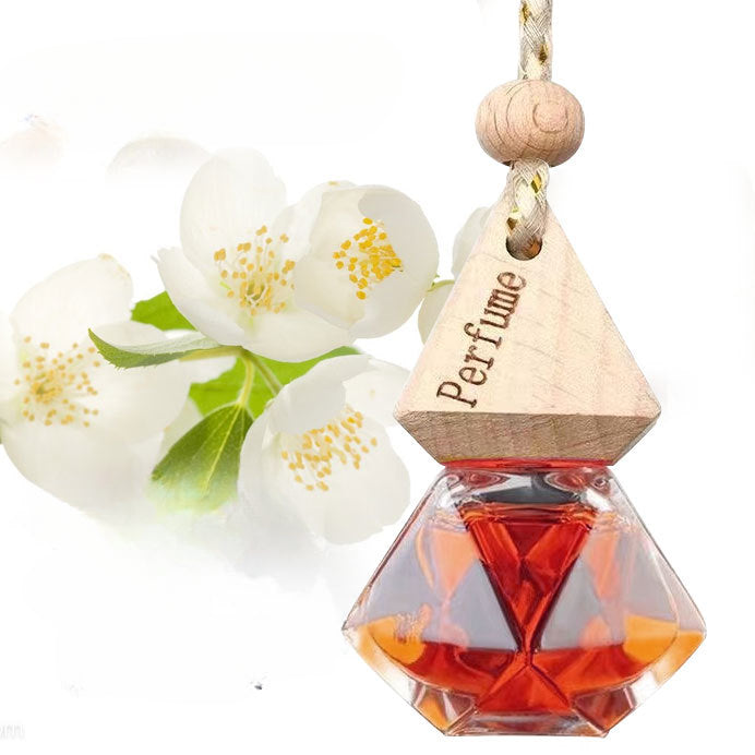 Wholesale Car Triangular Wooden Cover Perfume Rearview Mirror Aromatherapy Essential Oil Hanger