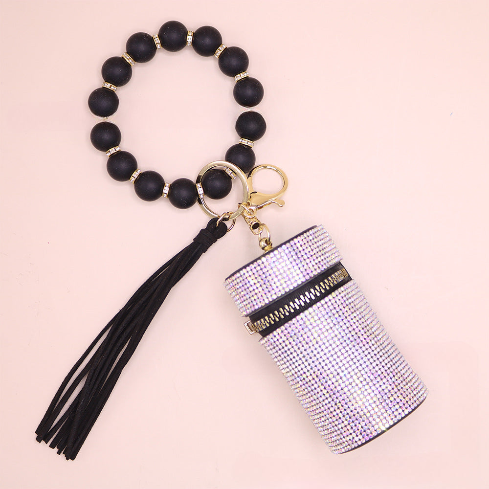 Wholesale Lipstick Bag Beaded Bracelet Keychain