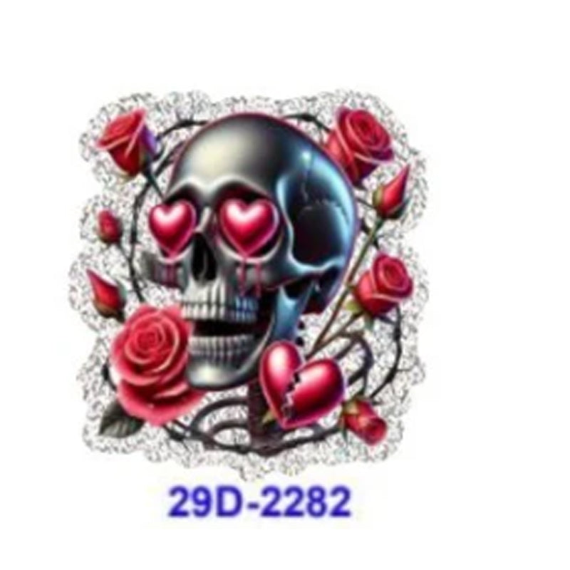 Wholesale 5 Pcs/10 Pcs/20 Pcs Cartoon skull lips Acrylic Flatbacks (Valentine's Day/skull) for DIY Badge Reels & Phone Stands