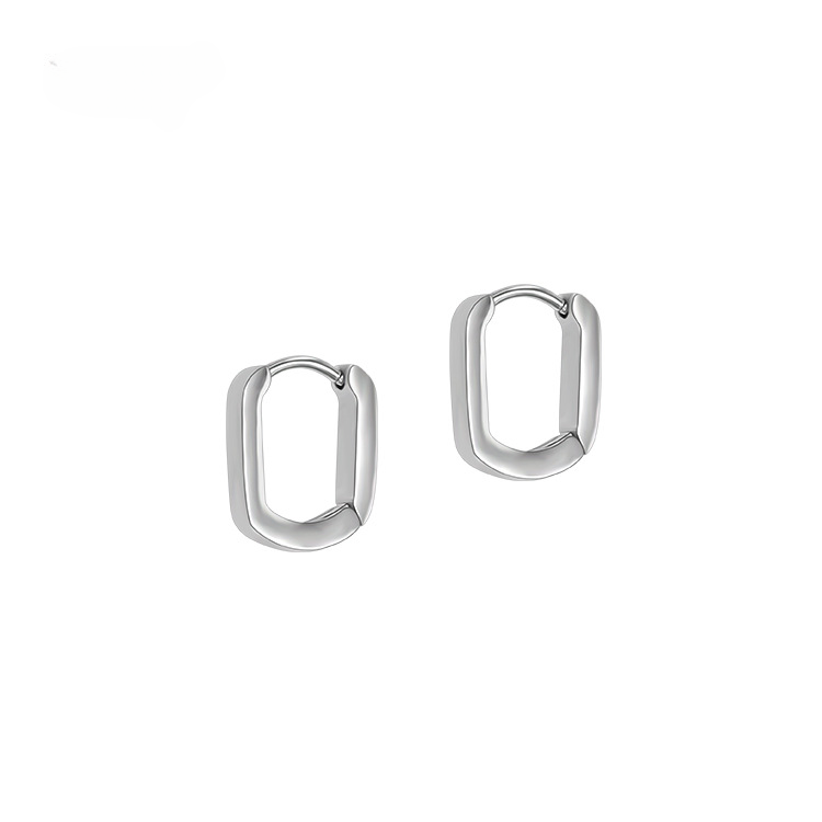 Wholesale Alien Shaped Stainless Silver Punk Earrings