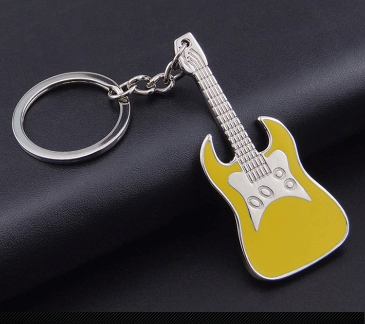 Wholesale Zinc Alloy Electric Guitar Keychain