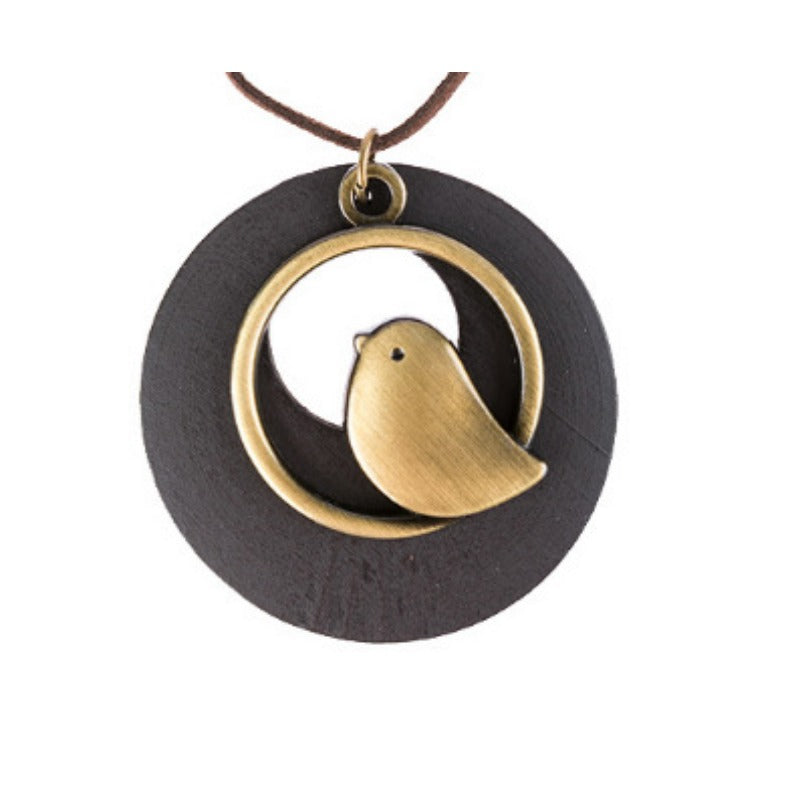 Wholesale Vintage Wooden Bird Necklaces
