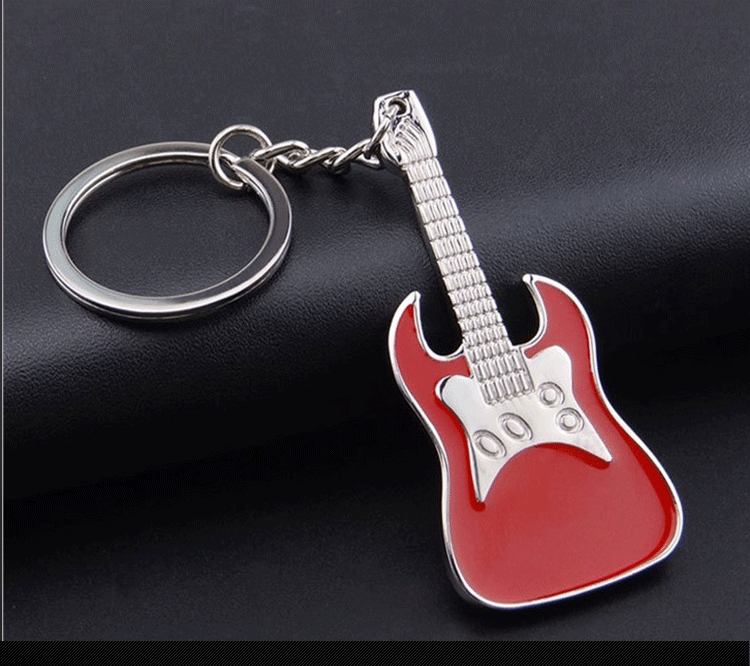 Wholesale Zinc Alloy Electric Guitar Keychain