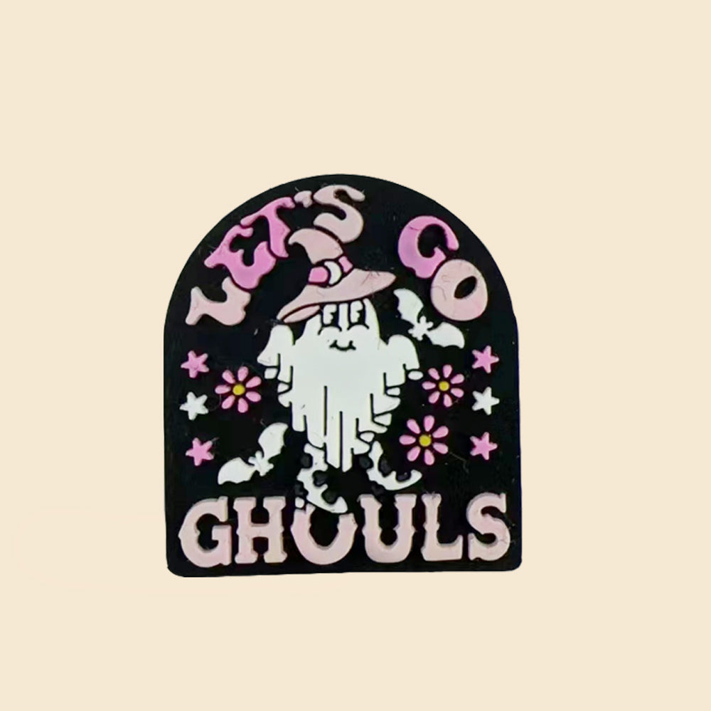 Wholesale 10pcs Cartoon Pumpkin Ghost Alphabet Silicone Beads