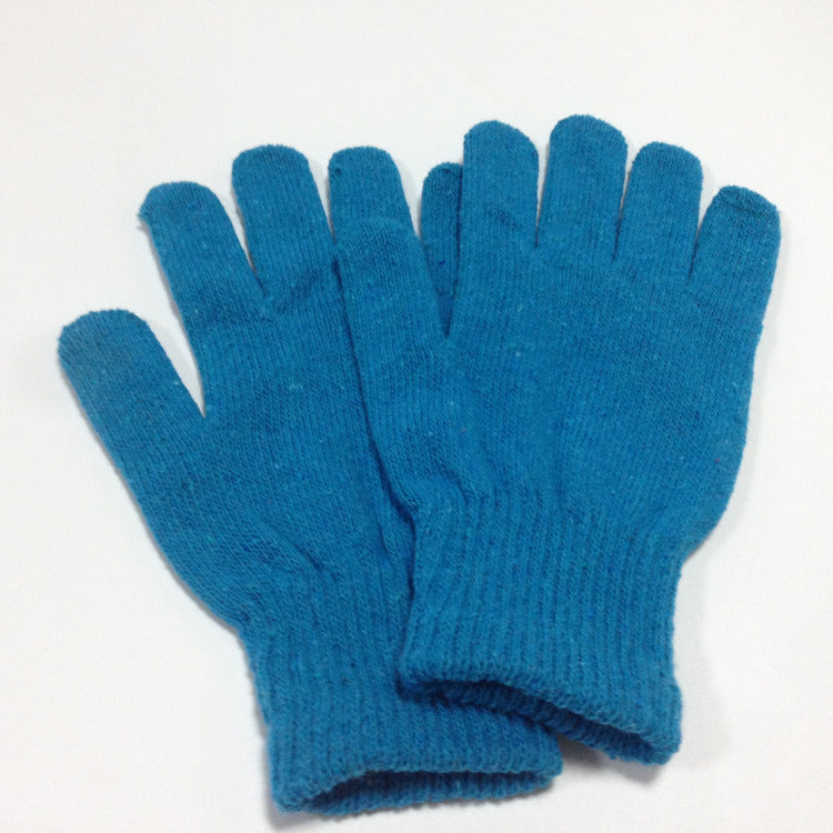 Wholesale Winter Warm Five Finger Gloves Solid Color Acrylic Knitted Gloves
