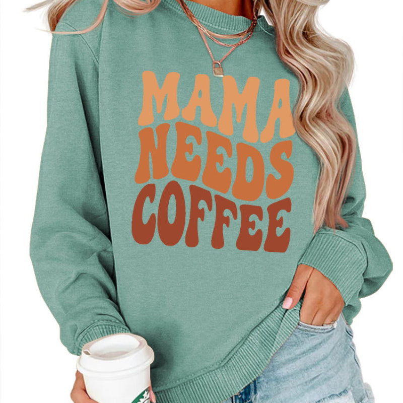 Wholesale MAMA NEEDS COFFEE Cotton Women's Hoodies