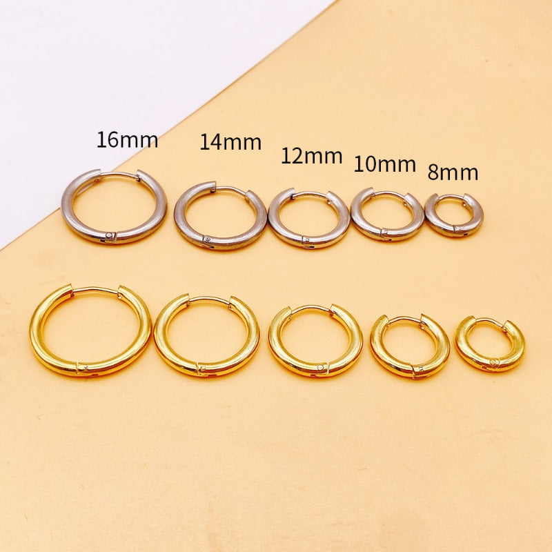 Wholesale Creative Design Stainless Steel Circular Earrings