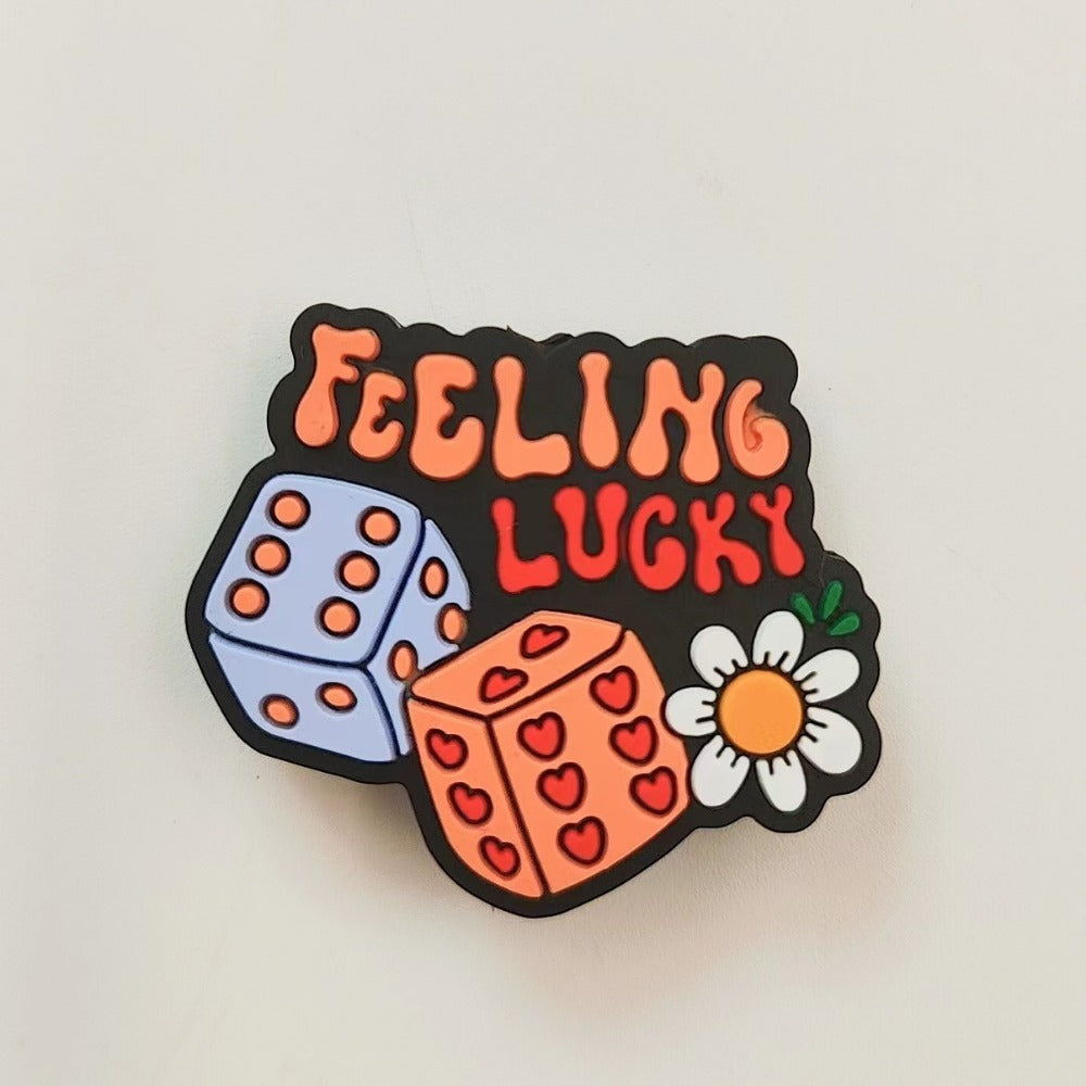 Wholesale 10pcs Cartoon Creative Flower Dice Silicone Beads